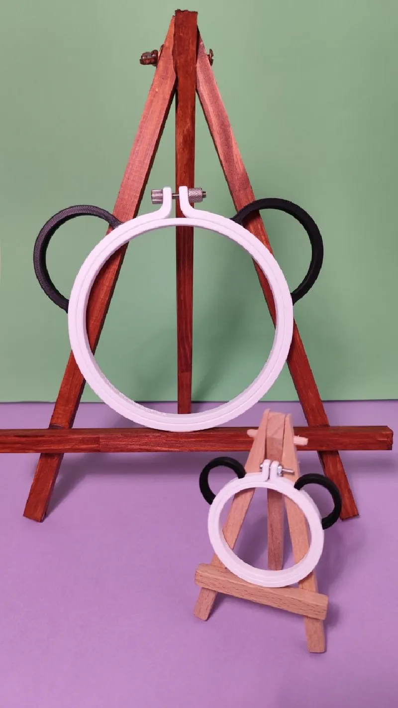 Panda Bear 3D printed embroidery hoop with dual color.